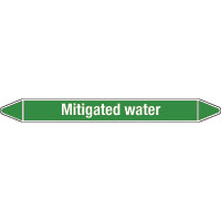 N009258 Brady White on Green Mitigated water Clp Pipe Marker On Card