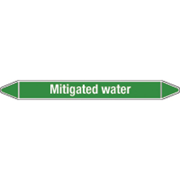 N009263 Brady White on Green Mitigated water Clp Pipe Marker On Roll