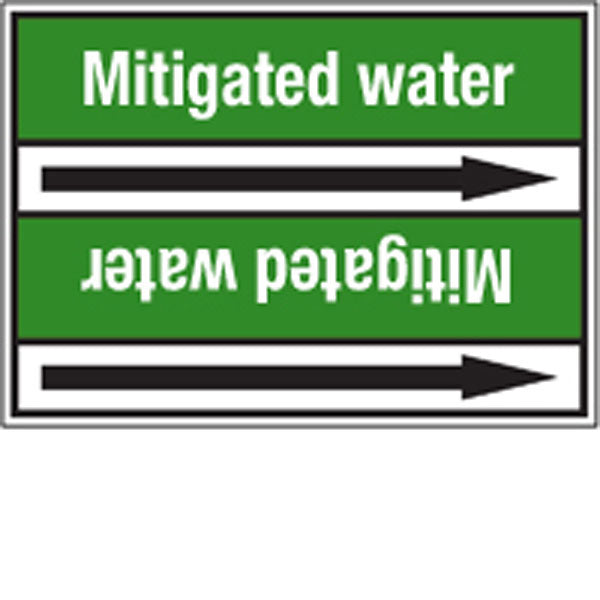 N009264 Brady White on Green Mitigated water Clp Pipe Marker On Roll