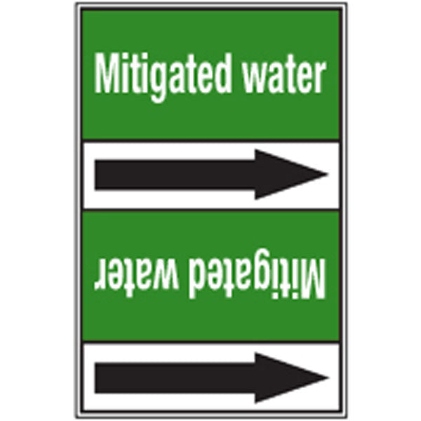 N009265 Brady White on Green Mitigated water Clp Pipe Marker On Roll