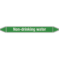 N009269 Brady White on Green Non-drinking water Clp Pipe Marker On Card