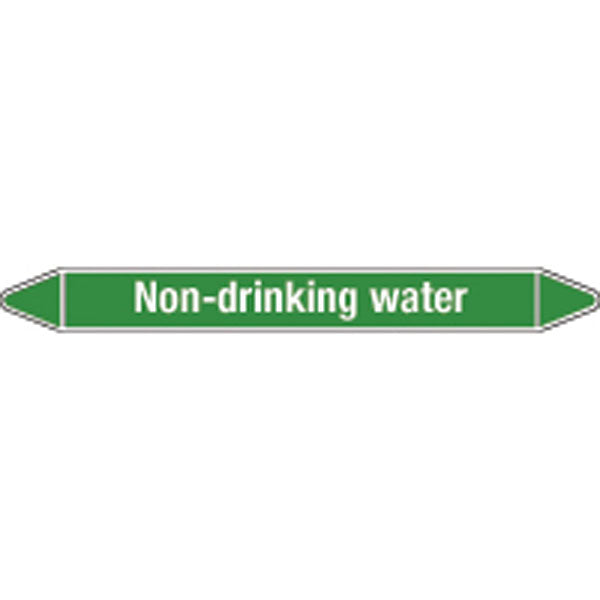 N009272 Brady White on Green Non-drinking water Clp Pipe Marker On Roll