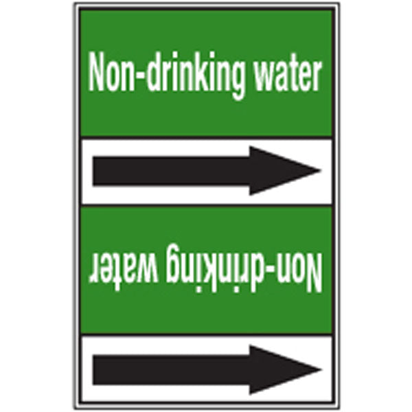 N009274 Brady White on Green Non-drinking water Clp Pipe Marker On Roll