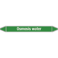 N009275 Brady White on Green Osmosis water Clp Pipe Marker On Card