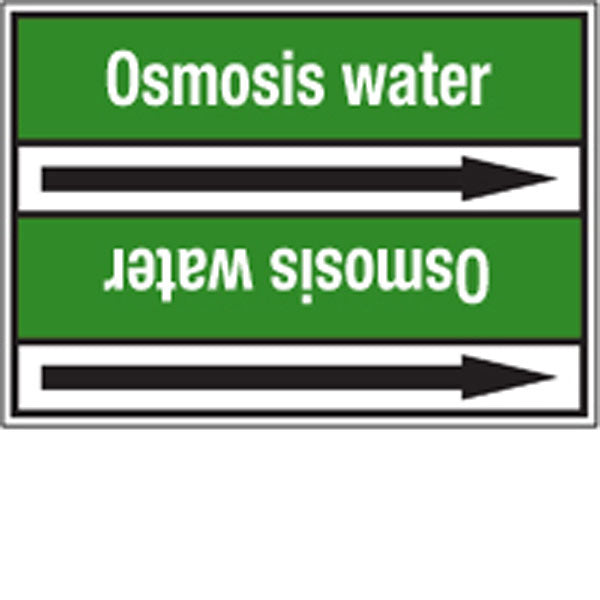 N009282 Brady White on Green Osmosis water Clp Pipe Marker On Roll