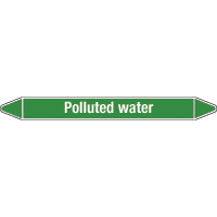 N009293 Brady White on Green Polluted water Clp Pipe Marker On Card