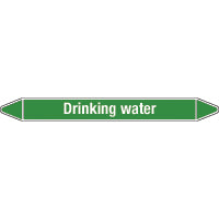 N009303 Brady White on Green Drinking water Clp Pipe Marker On Card