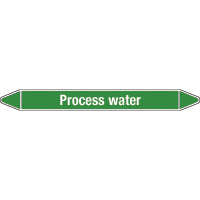 N009311 Brady White on Green Process water Clp Pipe Marker On Card