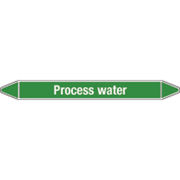 N009316 Brady White on Green Process water Clp Pipe Marker On Roll