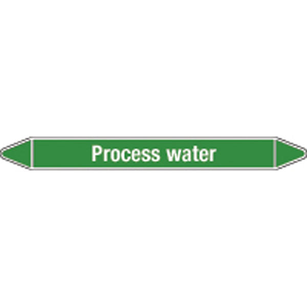 N009317 Brady White on Green Process water Clp Pipe Marker On Roll