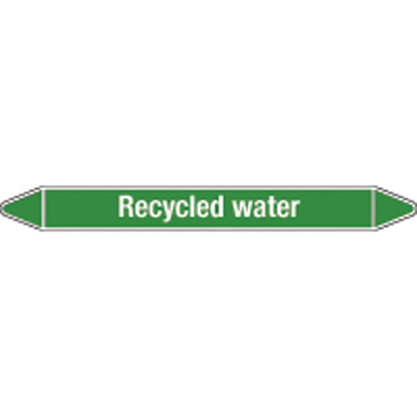 N009330 Brady White on Green Recycled water Clp Pipe Marker On Card