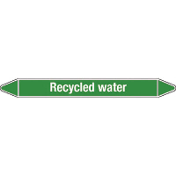N009329 Brady White on Green Recycled water Clp Pipe Marker On Card