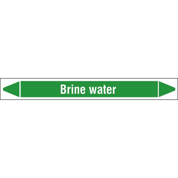 N009362 Brady White on Green Brine water Clp Pipe Marker On Roll
