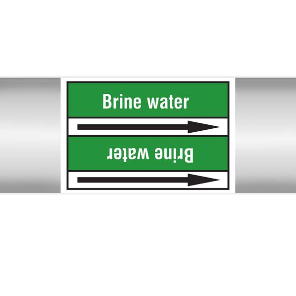 N009363 Brady White on Green Brine water Clp Pipe Marker On Roll