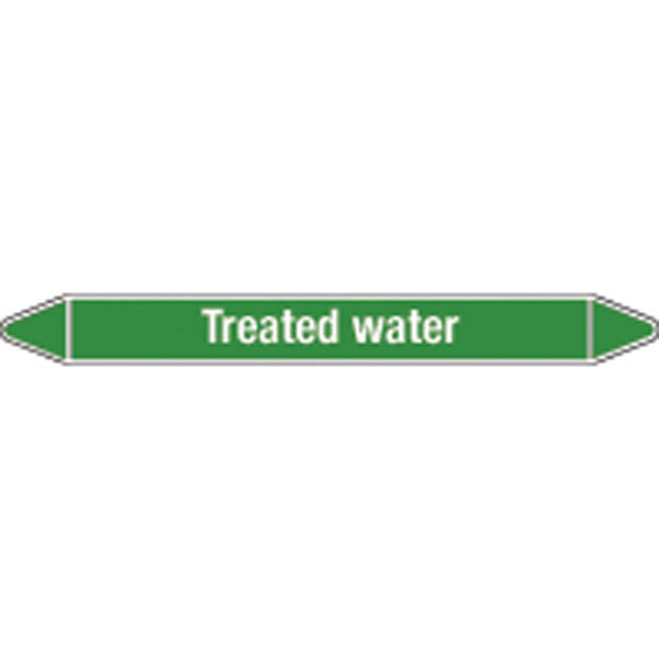 N009386 Brady White on Green Treated water Clp Pipe Marker On Card