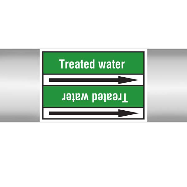 N009390 Brady White on Green Treated water Clp Pipe Marker On Roll