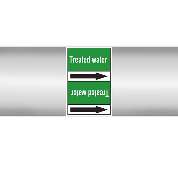 N009391 Brady White on Green Treated water Clp Pipe Marker On Roll