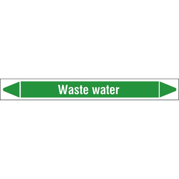 N009396 Brady White on Green Waste water Clp Pipe Marker On Roll