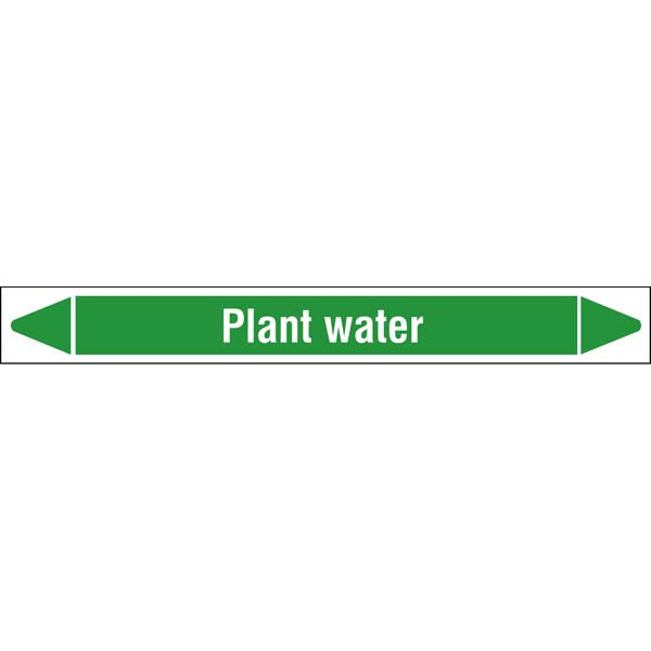 N009405 Brady White on Green Plant water Clp Pipe Marker On Roll