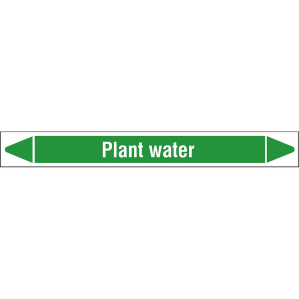 N009407 Brady White on Green Plant water Clp Pipe Marker On Roll
