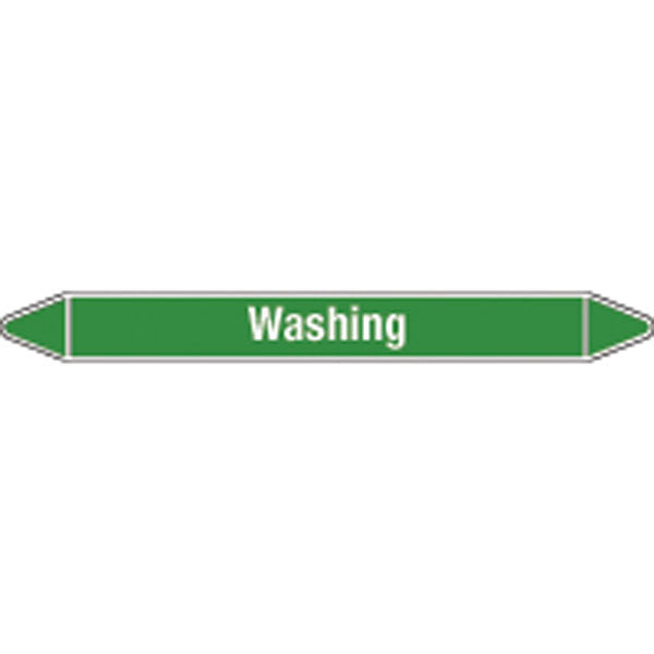 N009412 Brady White on Green Washing Clp Pipe Marker On Card