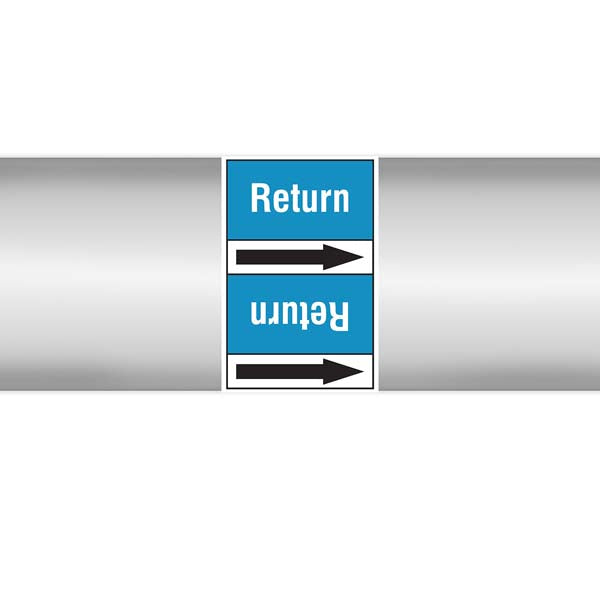 N009427 Brady White on Green Return Clp Pipe Marker On Roll