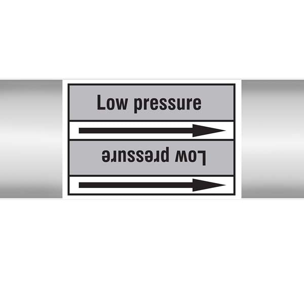 N009435 Brady Black on Grey Low pressure Clp Pipe Marker On Roll