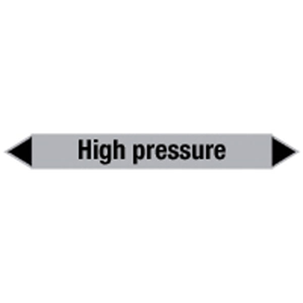 N009440 Brady Black on Grey High pressure Clp Pipe Marker On Card