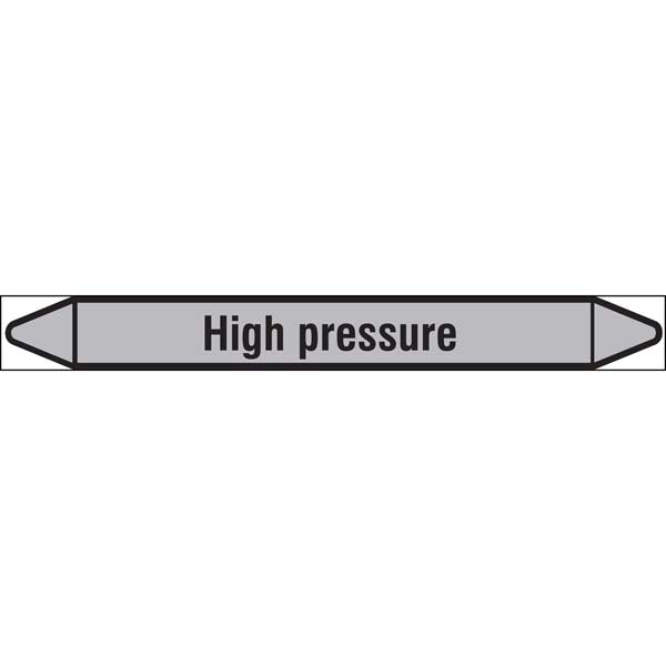 N009442 Brady Black on Grey High pressure Clp Pipe Marker On Roll