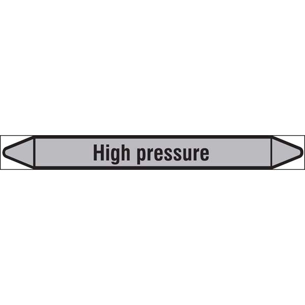 N009443 Brady Black on Grey High pressure Clp Pipe Marker On Roll