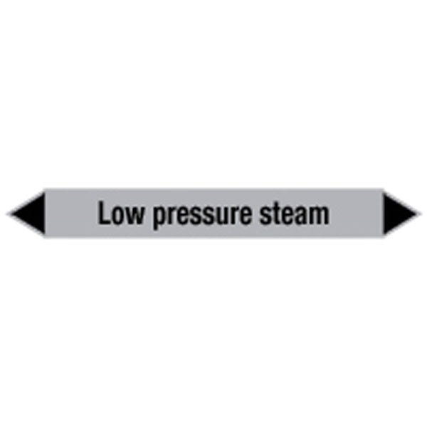 N009492 Brady Black on Grey Low pressure steam Clp Pipe Marker On Card