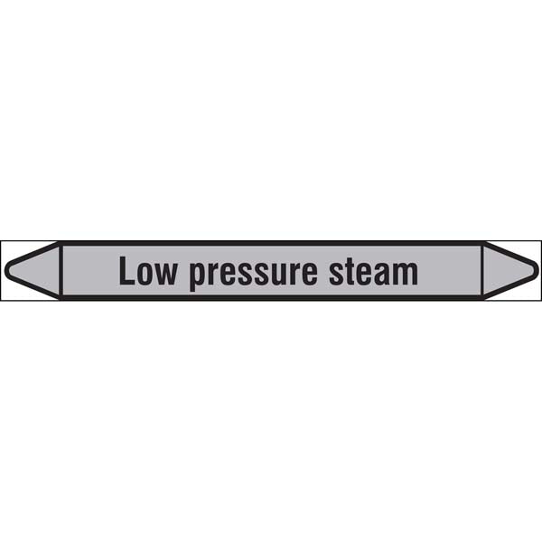 N009497 Brady Black on Grey Low pressure steam Clp Pipe Marker On Roll