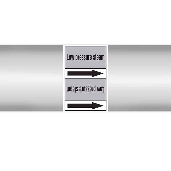 N009499 Brady Black on Grey Low pressure steam Clp Pipe Marker On Roll