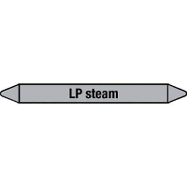 N009504 Brady Black on Grey LP steam Clp Pipe Marker On Roll