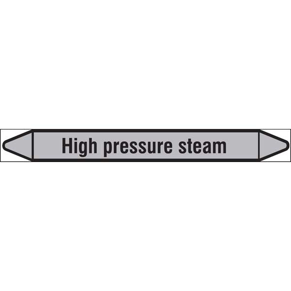 N009514 Brady Black on Grey High pressure steam Clp Pipe Marker On Roll