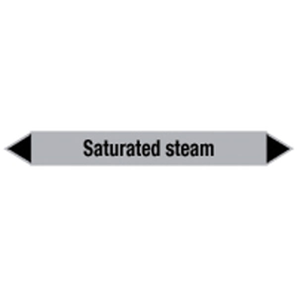 N009538 Brady Black on Grey Saturated steam Clp Pipe Marker On Card