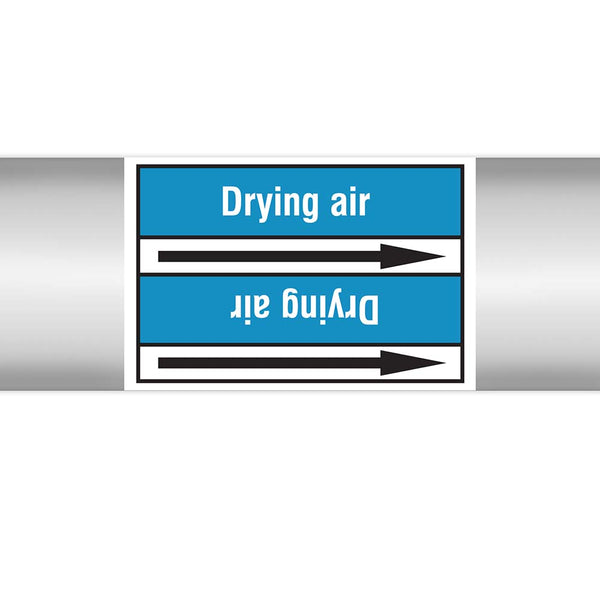 N023018 - Brady Pipe Marker On Roll Drying Air 100.00mm x 33m