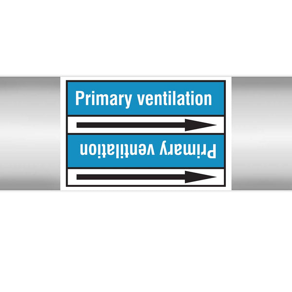 N022922 - Brady Pipe Marker On Roll Primary Ventilation 100.00mm x 33m