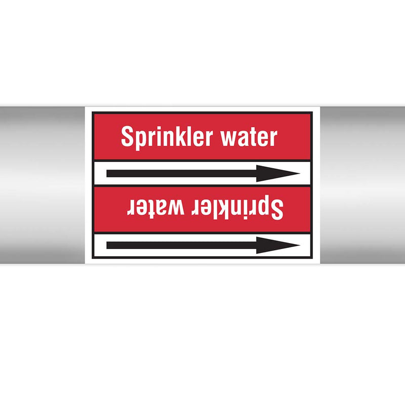 N022929 - Brady Pipe Marker On Roll Sprinkler Water 100.00mm x 33m