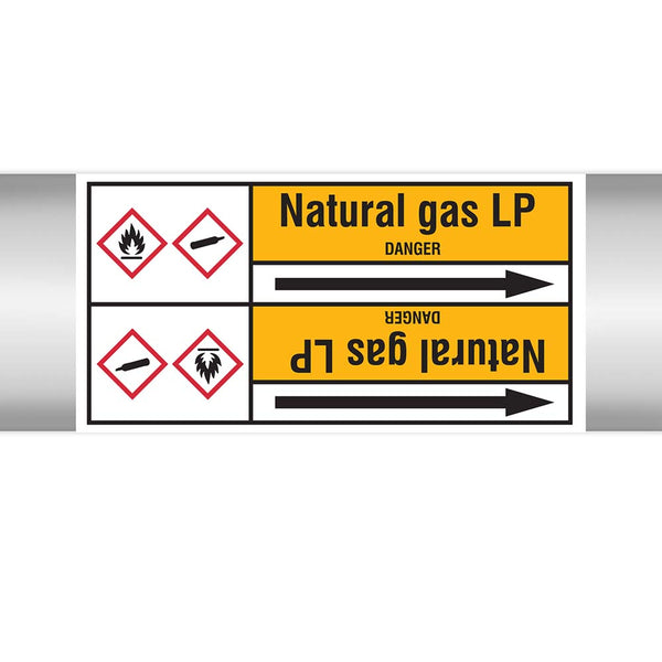 N022945 - Brady Pipe Marker On Roll Natural Gas Lp 100.00mm x 33m