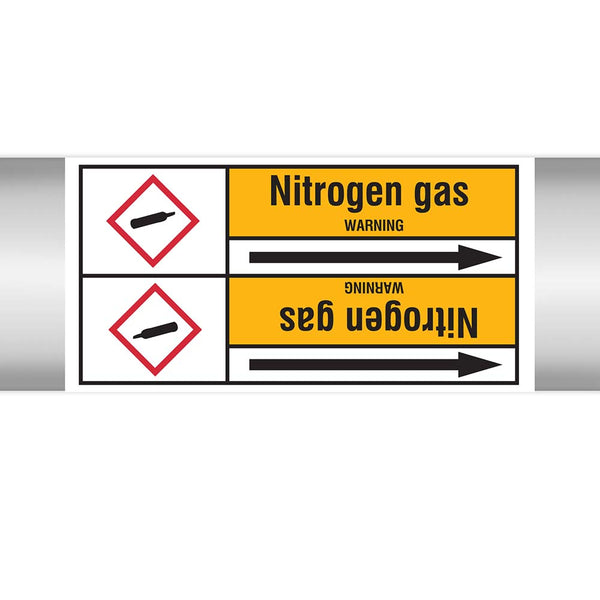 N023047 - Brady Pipe Marker On Roll Nitrogen Gas 127.00mm x 33m
