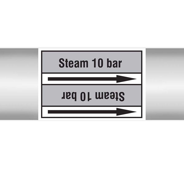 N023053 - Brady Pipe Marker On Roll - Steam 10 Bar 100.00mm x 33m