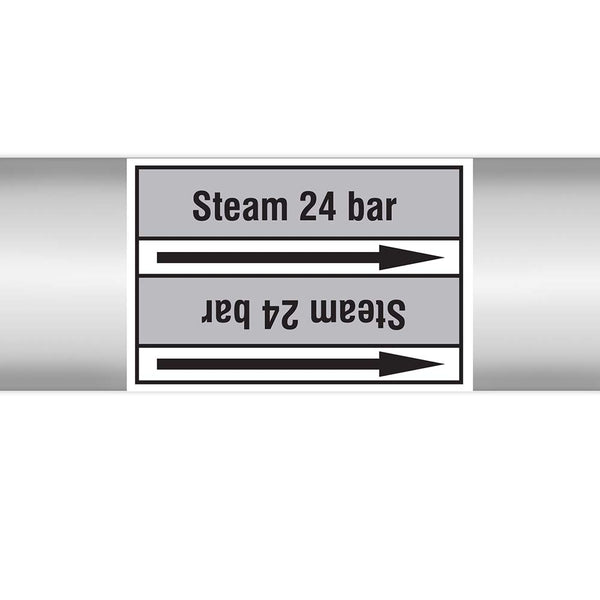 N022954 - Brady Pipe Marker On Roll - Steam 24 Bar 100mm x 33 m