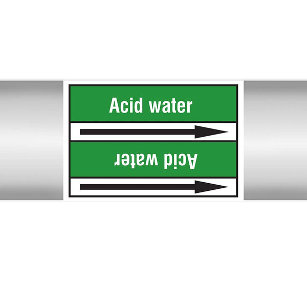 N022957 - Brady Pipemarking Acid Water 100x33 Pipemarkers on Roll 100.00mm x 60.00mm