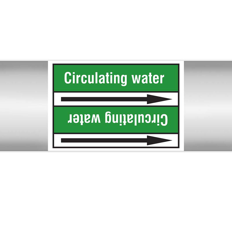 N022961 - Brady Pipe Marker On Roll Circulating Water 100mm x 33 m
