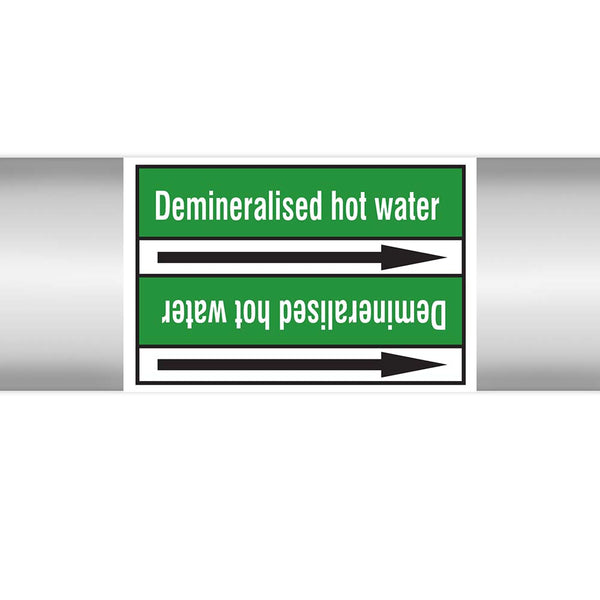 N022965 - Brady Pipe Marker On Roll Demineralised Hot Water 100mm x 33 m