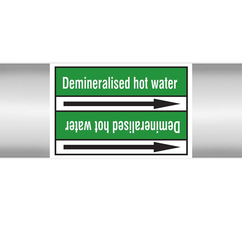 N022965 - Brady Pipe Marker On Roll Demineralised Hot Water 100mm x 33 m