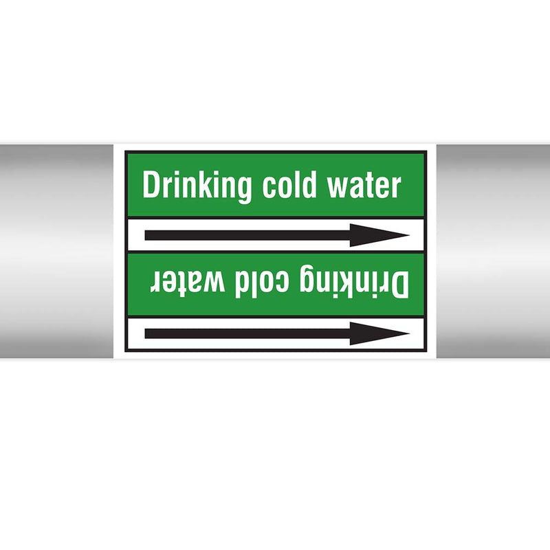 N022968 - Brady Pipe Marker On Roll Drinking Cold Water 100mm x 33 m