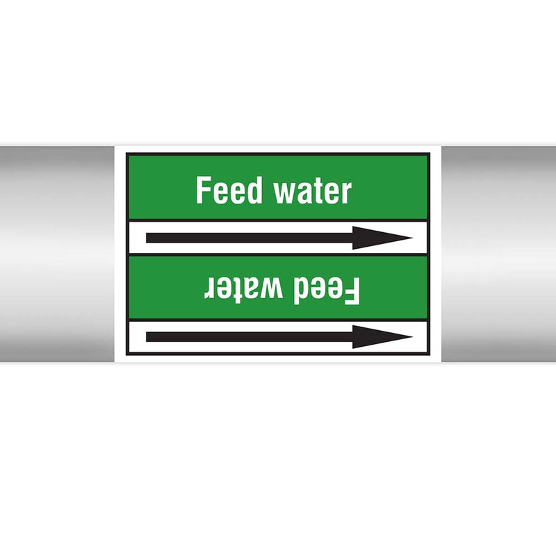 N022969 - Brady Pipe Marker On Roll Feed Water 100mm x 33 m