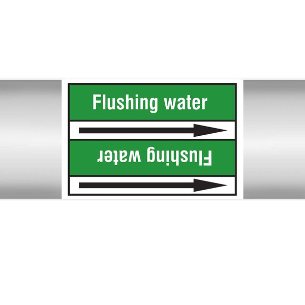 N022970 - Brady Pipe Marker On Roll Flushing Water 100mm x 33 m